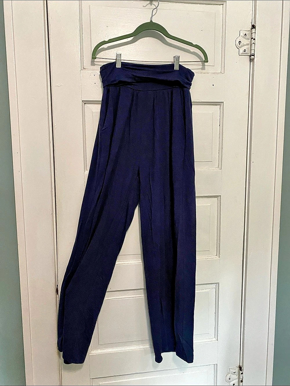 Quince Wide Leg Pants in Blue Size Large Like New